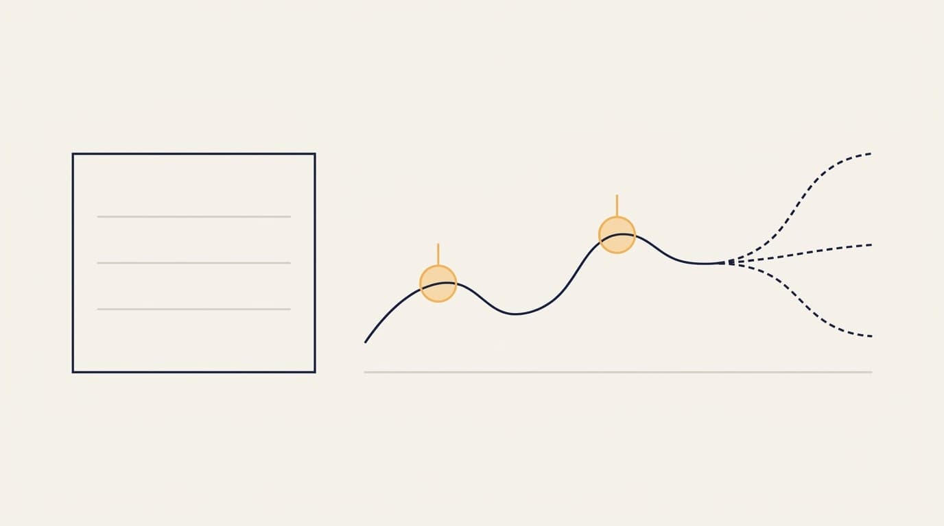 Abstract architectural illustration representing the Forecast-anomaly explainer for a national distribution group engagement.